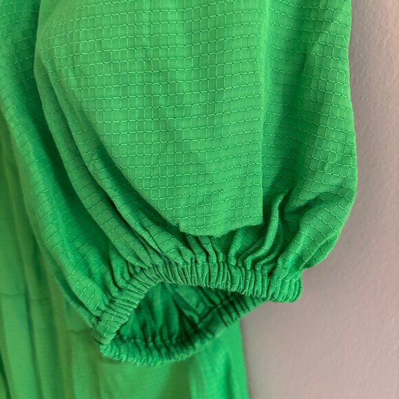 GANNI Short Sleeve V Neck Dress - Picture 4 of 6